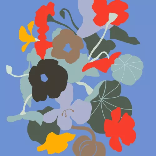 Floral Symphony  120x120 cm