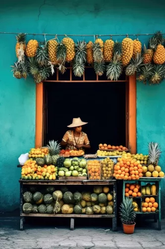 Mexican life 80x120 cm