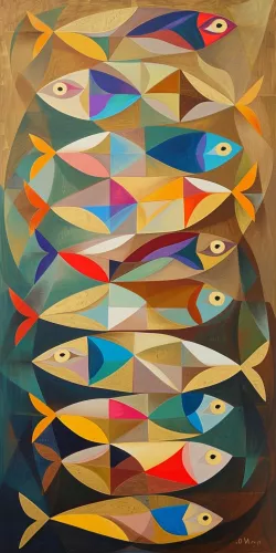 Fishes  90x200 cm