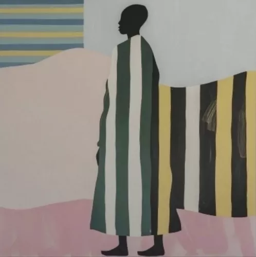 Man In Stripes  100x100 cm