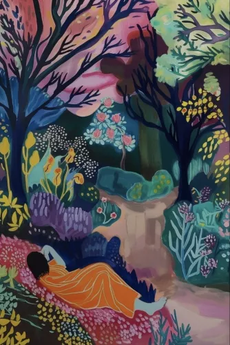 Colorful trees 80x120 cm