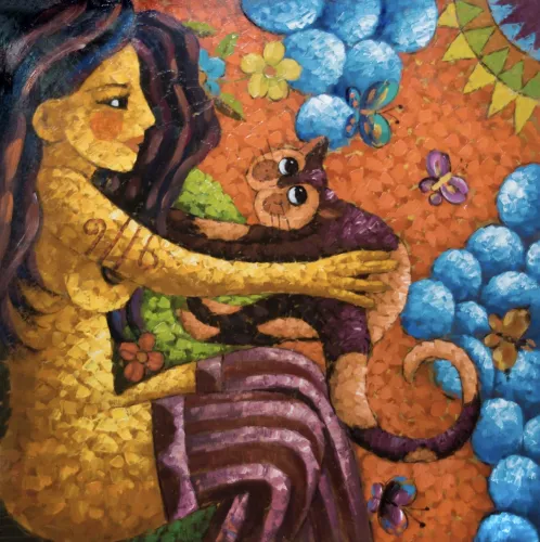 MondiLab Lovely cat  120x120 cm (106598)