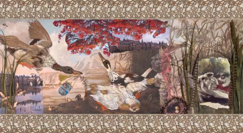 Ducks wearing Sunday's best  90x200 cm