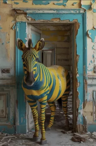 Hidden Zebra   80x120 cm