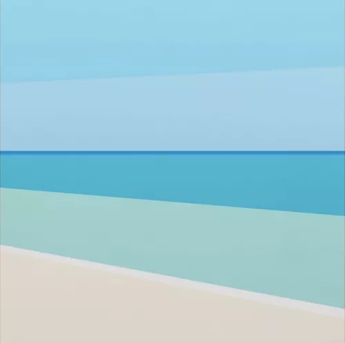 Coast 2  120x120 cm