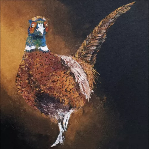 Feasty Pheasant II  80x80 cm