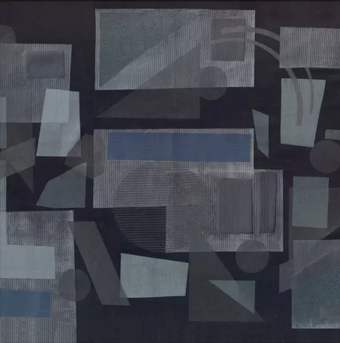Intuition in black 80x80 cm