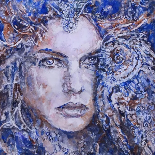 Wise owl 100x100 cm