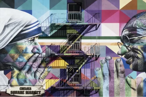 Wall painting - New York  120x180 cm